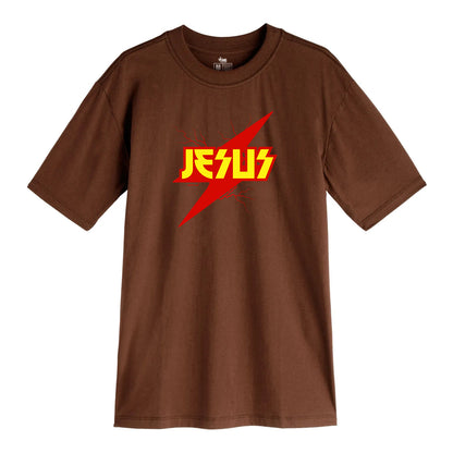 Camsieta Streetwear Unisex Gospel - Jesus Luz - Marrom